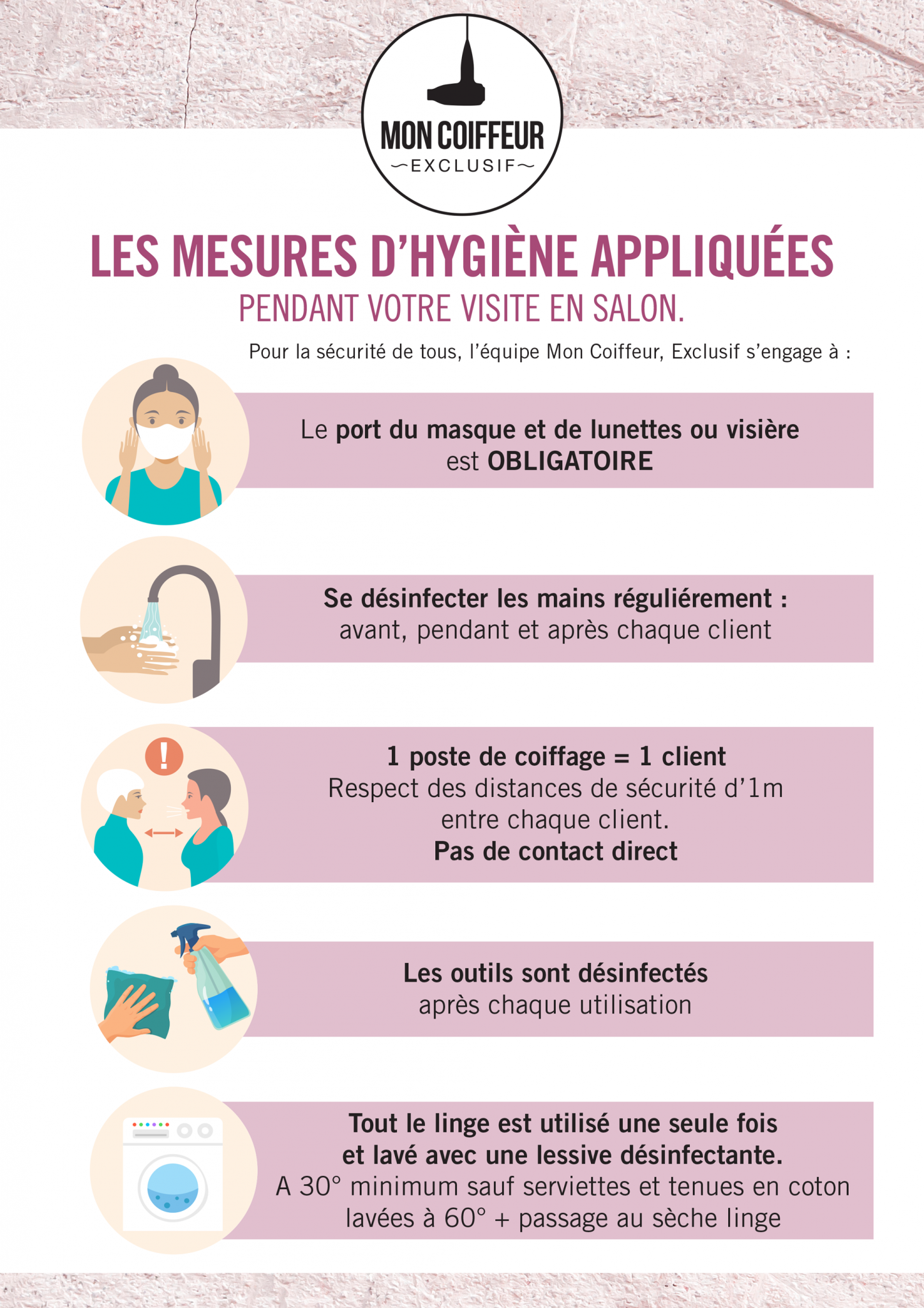 Mesures D Hygi Ne Mises En Place Dans Vos Salons Mon Coiffeur Exclusif